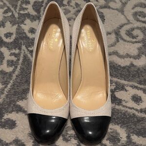 Kate Spade Black and Cream Heels 8.5 Good condition